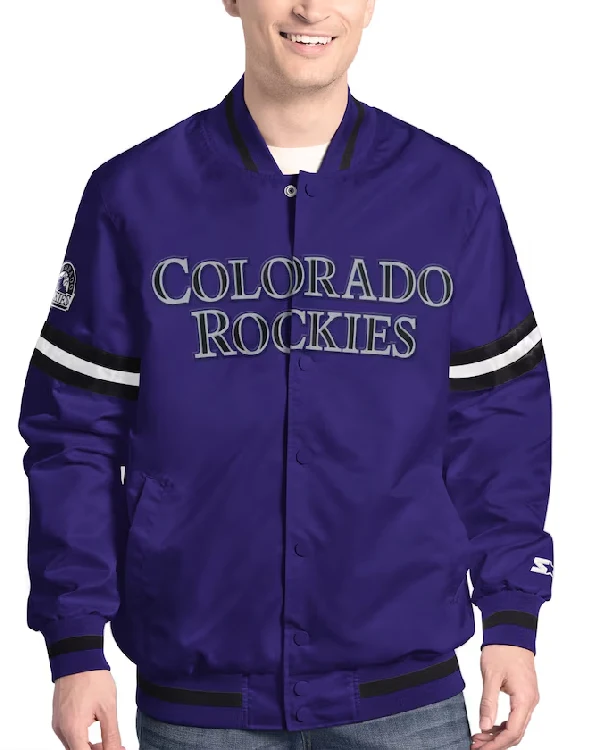 Colorado Rockies Full-Snap Starter Jacket