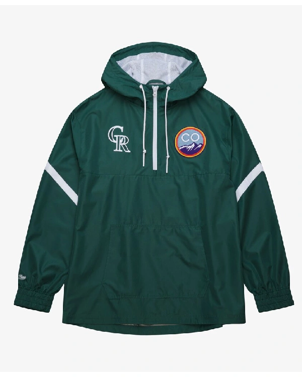 Colorado Rockies Half-Zip Hooded Jacket