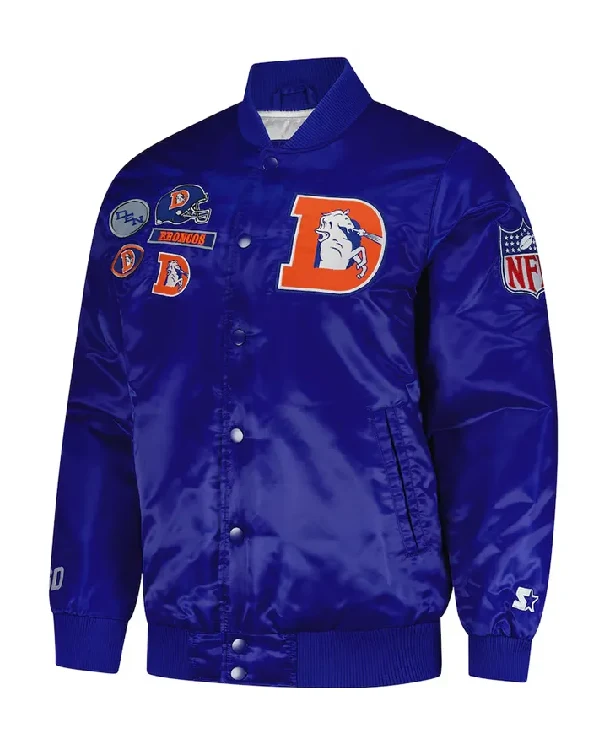 Denver Broncos Exclusive Satin Varsity Jacket