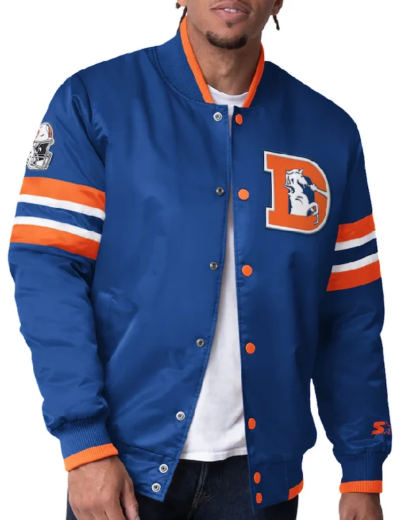 Denver Broncos Starter Full-Snap Varsity Jacket