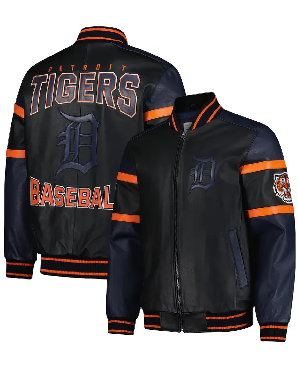 Detroit Tigers Leather Varsity Jacket