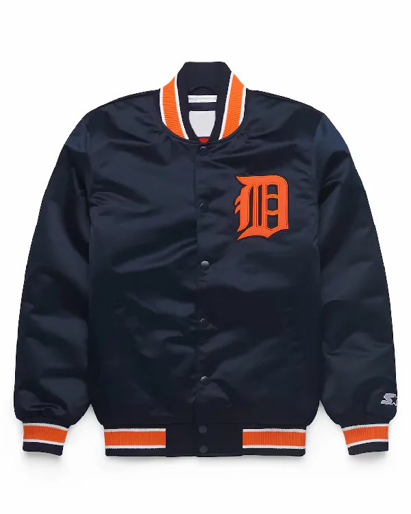 Detroit Tigers Satin Varsity Jacket