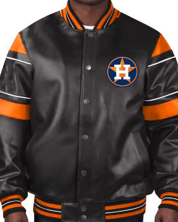 Houston Astros Leather Bomber Jacket