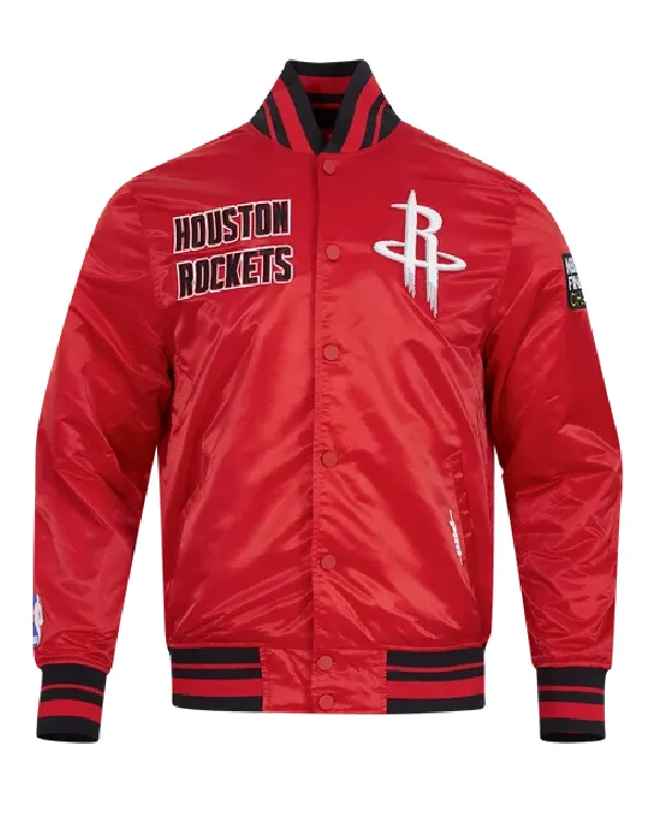 Houston Rockets Red Satin Jacket