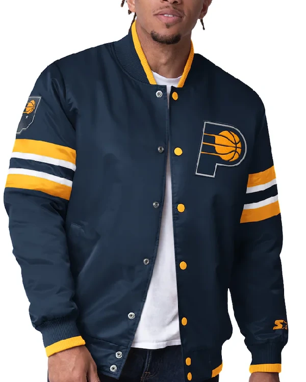 Indiana Pacers Full-Snap Starter Varsity Jacket