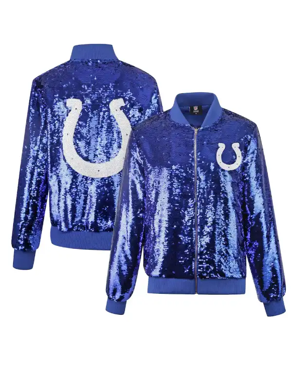 Indianapolis Colts Full Zip Blue Sequin Jacket