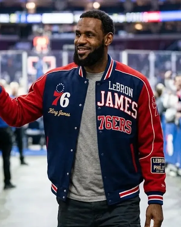LeBron James Philadelphia 76ers Varsity Jacket