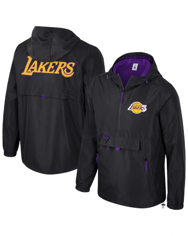 Los Angeles Lakers Black Windbreaker Jacket