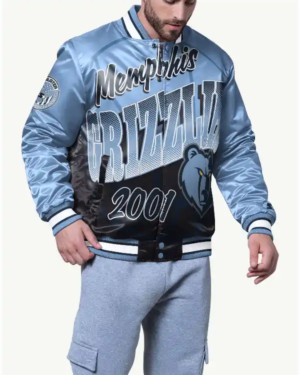 Memphis Grizzlies Satin Varsity Jacket