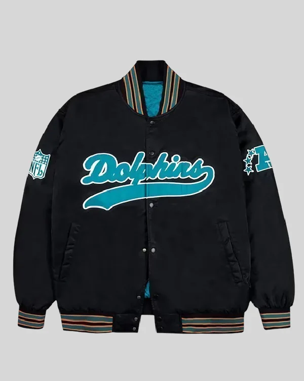 Miami Dolphins Aqua Bomber Jacket