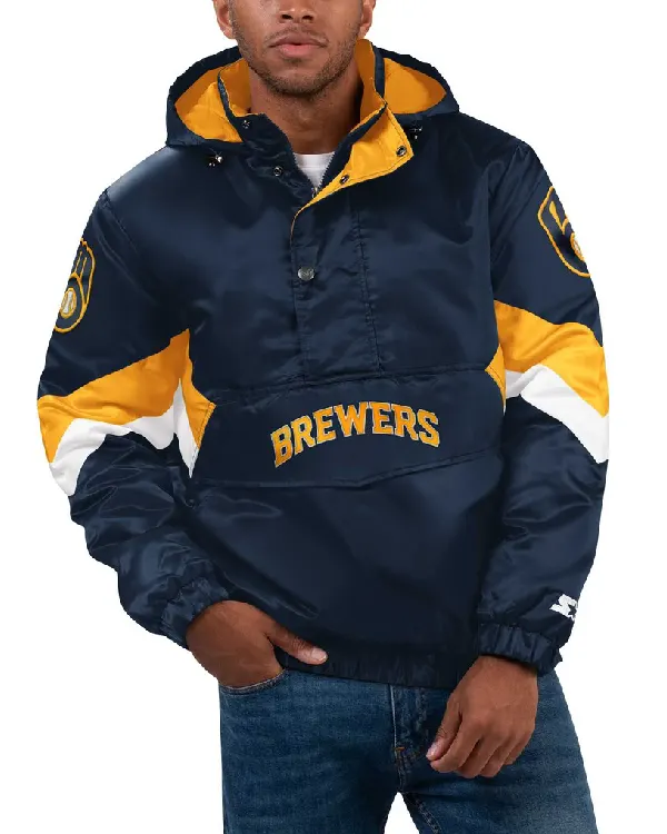 Milwaukee Brewers Starter Hooded Jacket