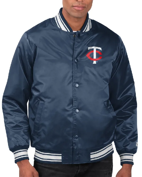 Minnesota Twins Full-Snap Varsity Satin Jacket