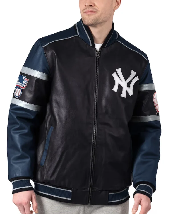 New York Yankees Black Leather Jacket