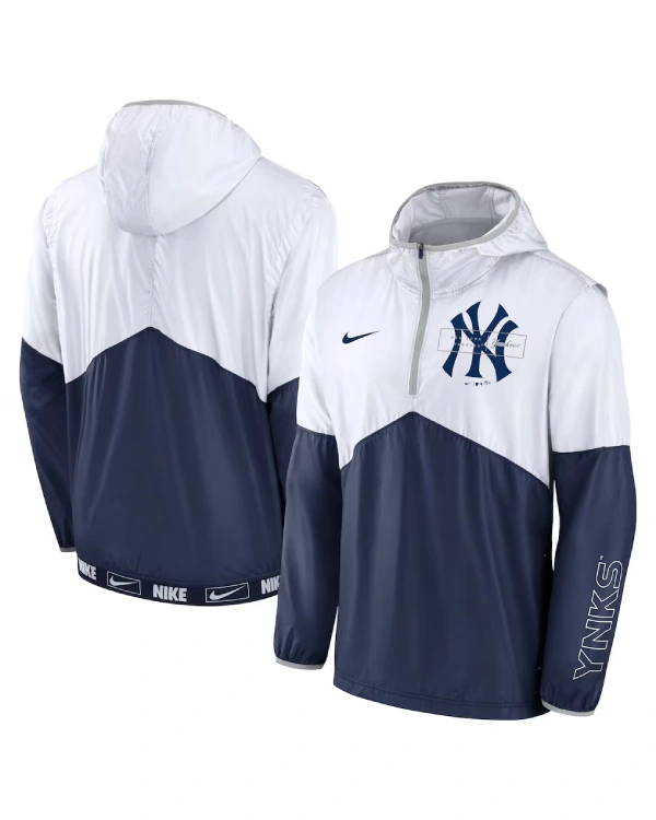 New York Yankees Half Zip Hooded Jacket