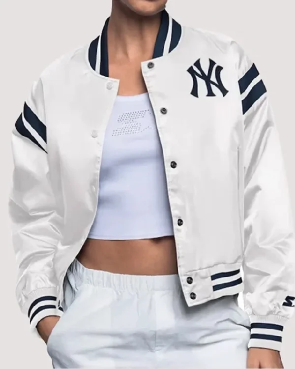 New York Yankees White Varsity Starter Jacket