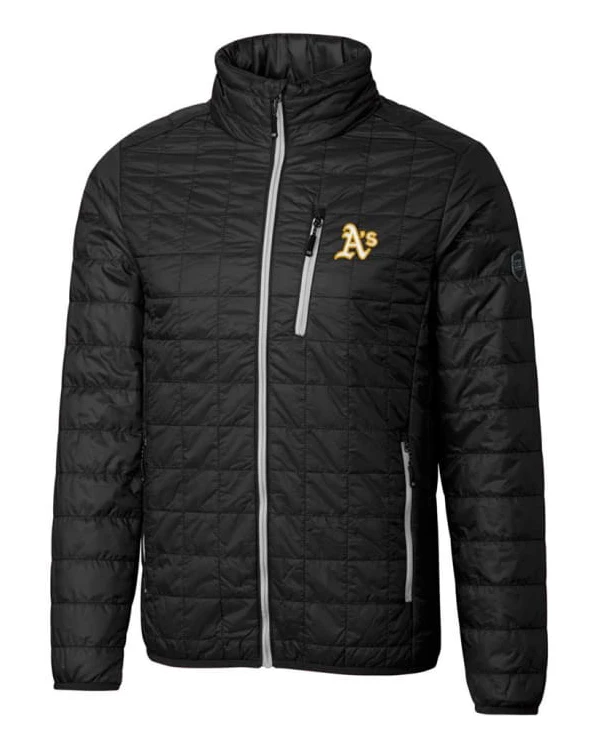 Oakland Athletics Black Puffer Jacket