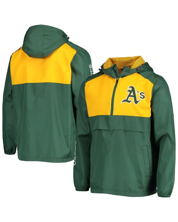 Oakland Athletics Half-Zip Hooded Jacket