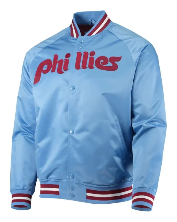 Philadelphia Phillies Full-Snap Satin Jacket