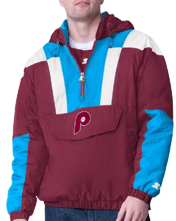 Philadelphia Phillies Half-Zip Pullover Jacket