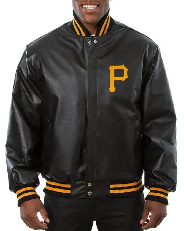 Pittsburgh Pirates Black Leather Jacket