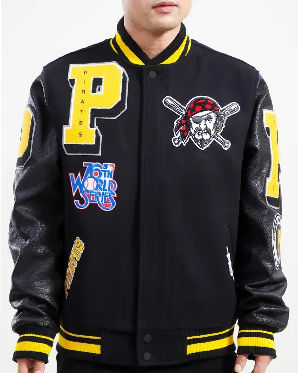 Pittsburgh Pirates Black Varsity Jacket