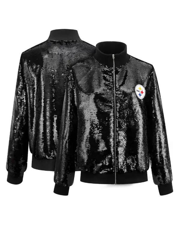 Pittsburgh Steelers Full Zip Sequin Jacket