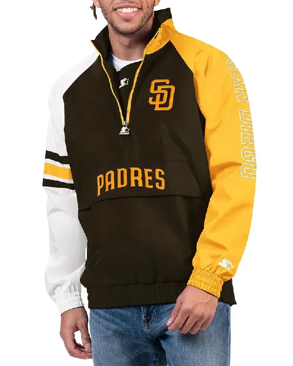 San Diego Padres Half Zip Pullover Jacket