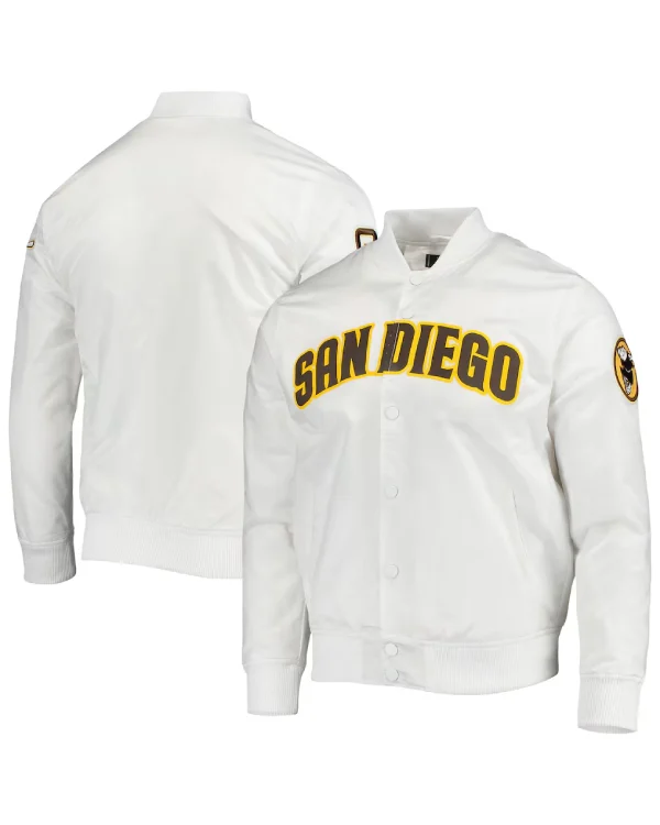 San Diego Padres White Satin Jacket