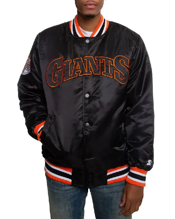 San Francisco Giants Black Satin Jacket