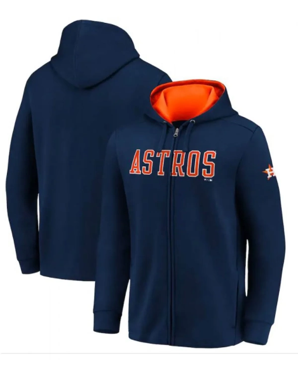 Shop Houston Astros Blue Zip Up Fleece