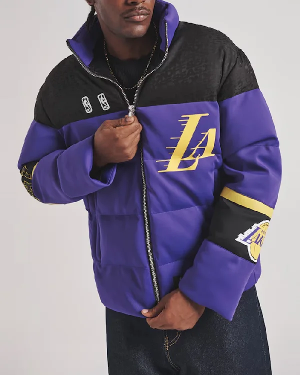 Shop Unisex Los Angeles Lakers Off Season x Purple Standard Puffer Jacket Sale