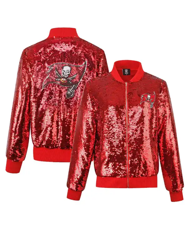 Tampa Bay Buccaneers Full Zip Sequin Jacket