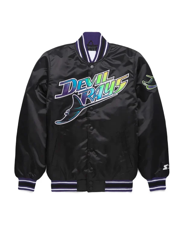 Tampa Bay Rays Black Satin Starter Jacket
