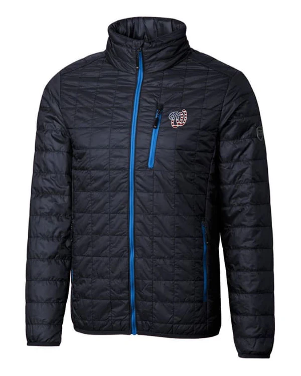 Washington Nationals Black Full Zip Puffer Jacket