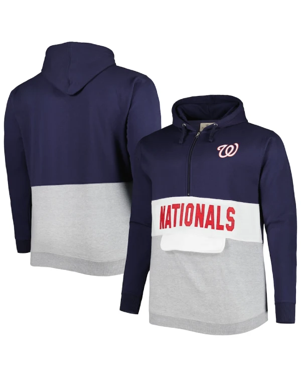 Washington Nationals Half-Zip Hooded Jacket