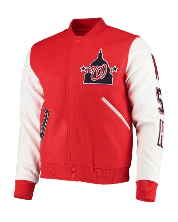 Washington Nationals Red Varsity Jacket