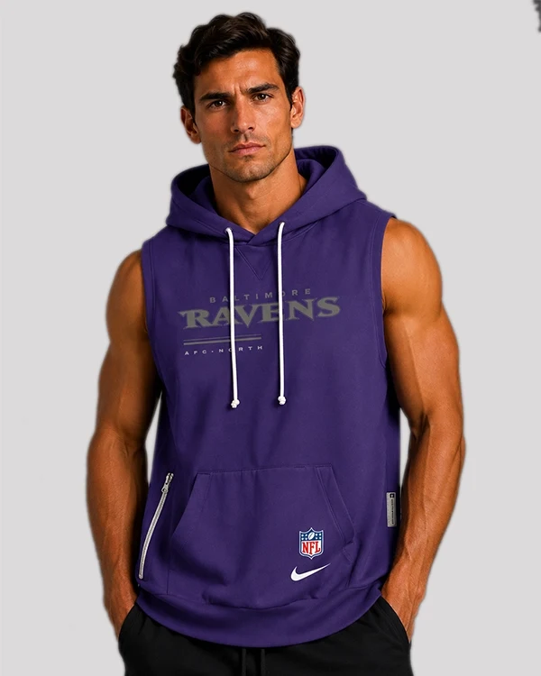 Baltimore Ravens 2026 Sideline Sleeveless Hoodie