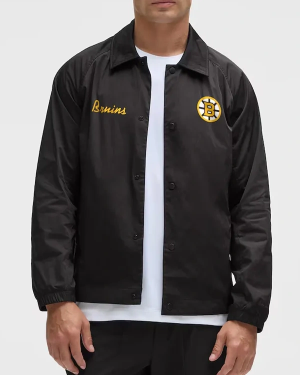 Boston Bruins Coaches Black Full-Button Jacket