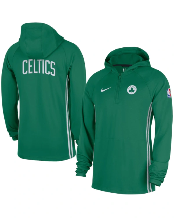 Boston Celtics Half Zip Hooded Jacket