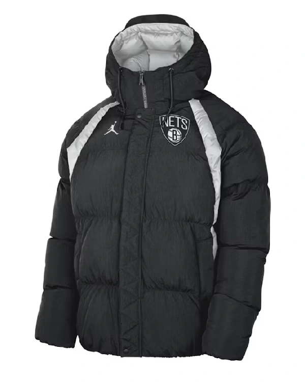Brooklyn Nets Black Puffer Jacket
