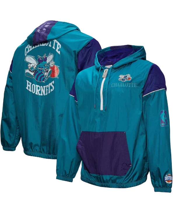 Charlotte Hornets Half-Zip Windbreaker Jacket