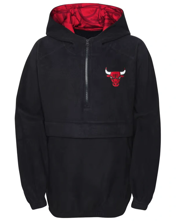 Chicago Bulls Black Hooded Jacket