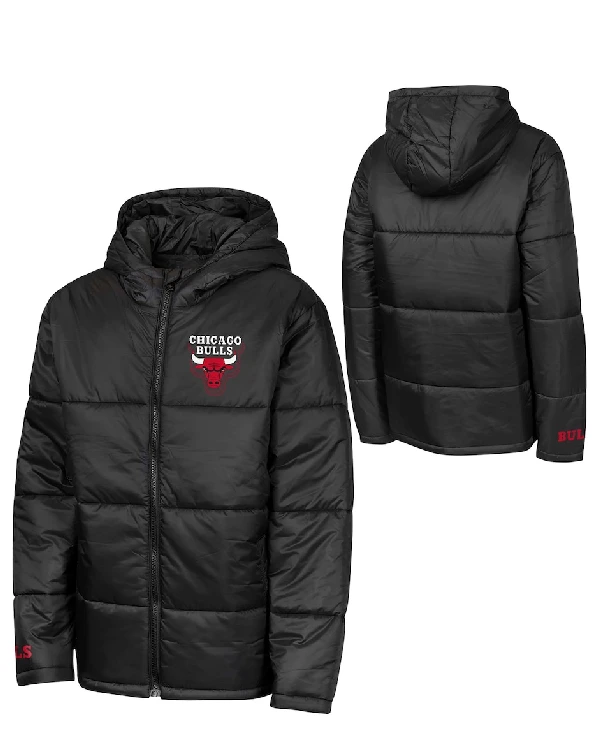 Chicago Bulls Black Puffer Jacket