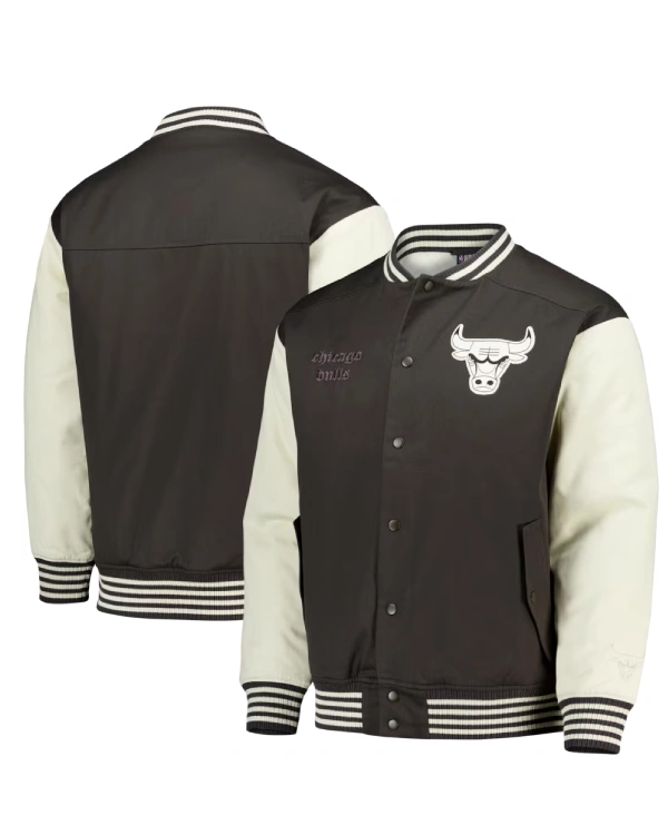 Chicago Bulls Elements Classic Pewter Varsity Jacket