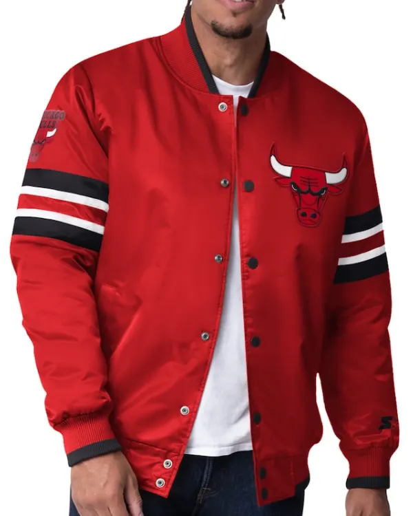 Chicago Bulls Satin Starter Varsity Jacket