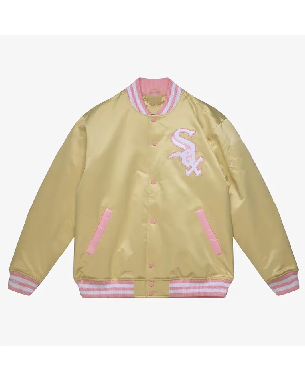 Chicago White Sox Cream Full-Snap Satin Jacket