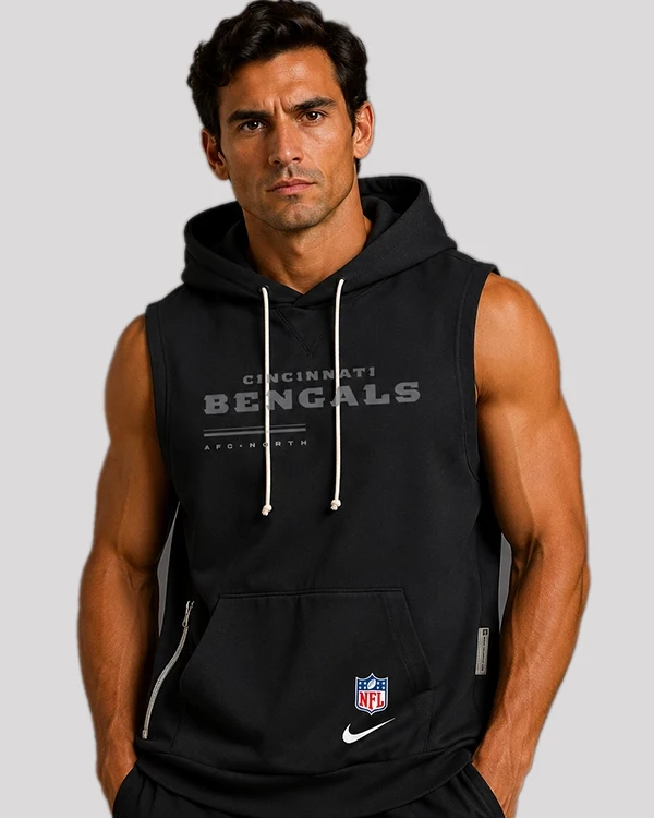 Cincinnati Bengals 2026 Sideline Sleeveless Hoodie