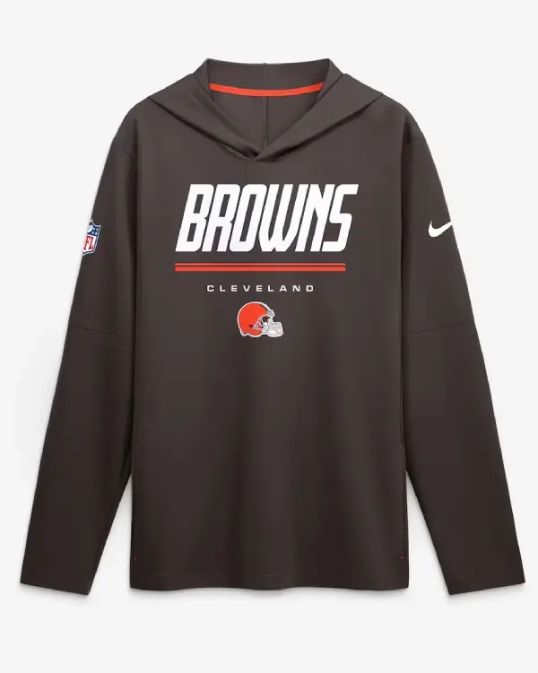 Cleveland Browns Nike Sideline Game Hooded T-Shirt