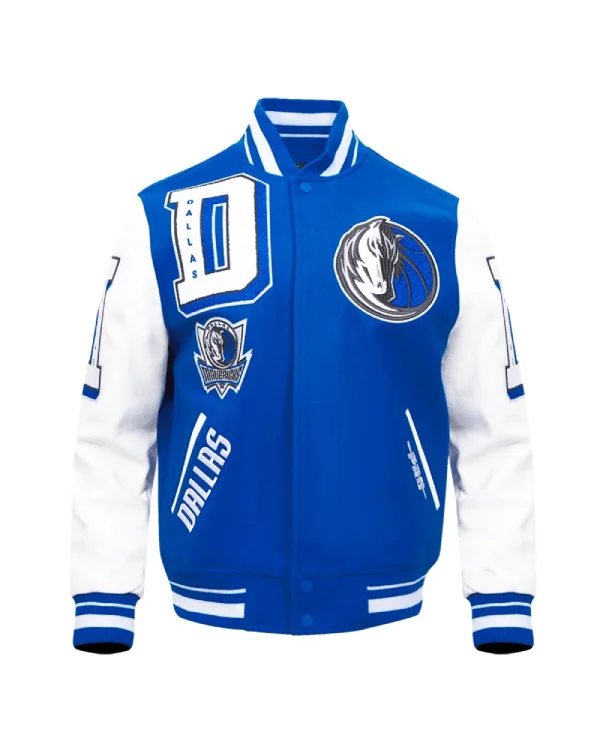 Dallas-Mavericks Blue Wool Varsity Jacket