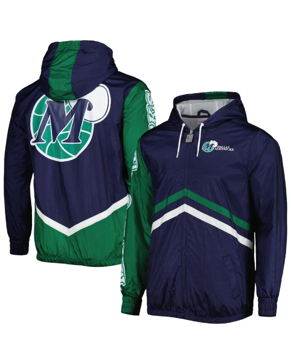 Dallas-Mavericks Full-Zip Windbreaker Jacket